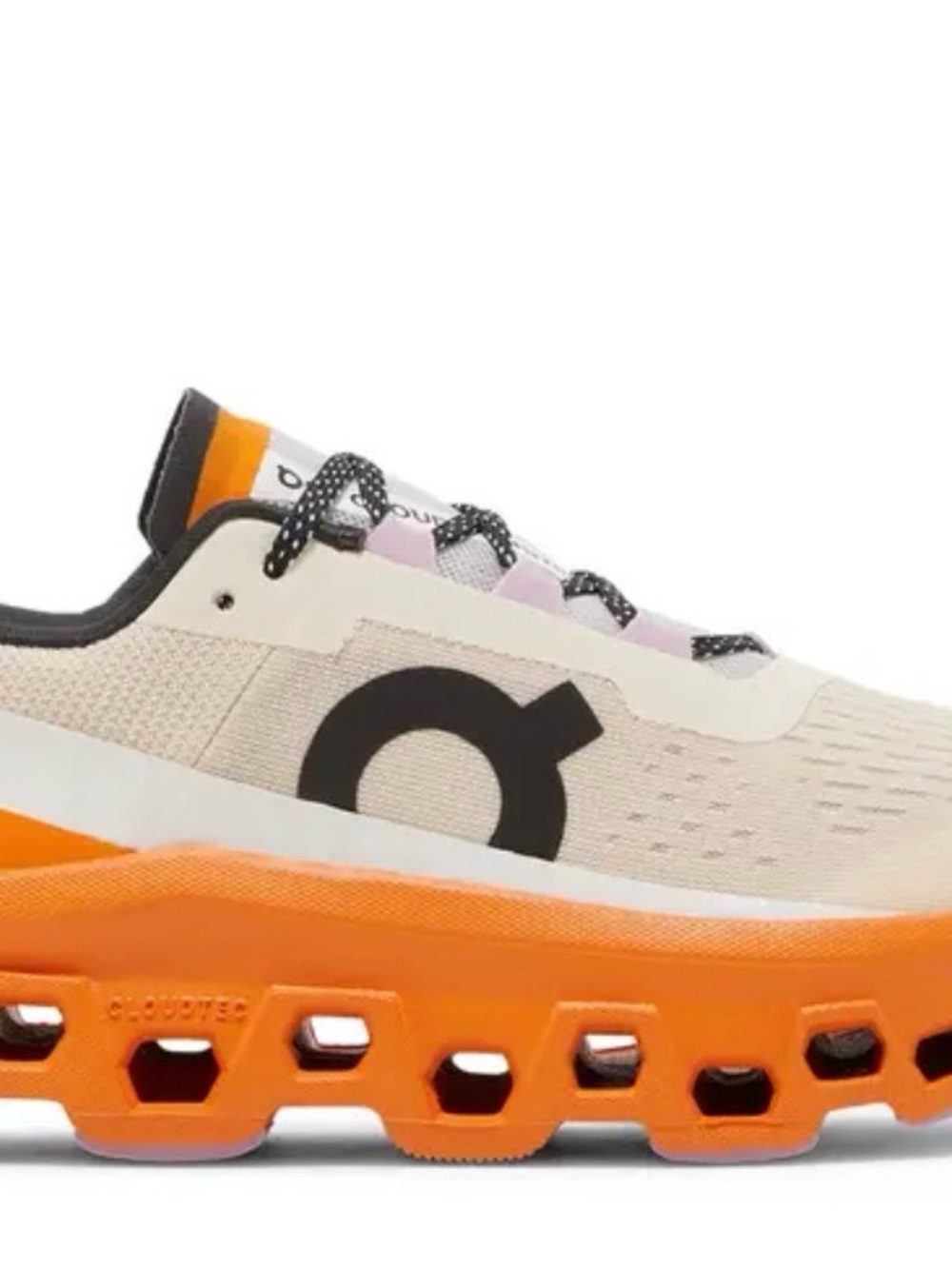 On Running Women's Cloudnova Edge Athletic Shoes in Beige and Orange